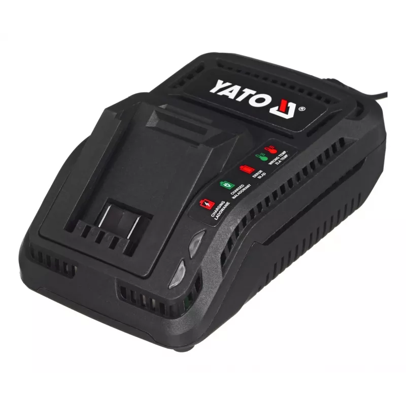 Kampinis šlifuoklis YATO YT-82826, 18V Li-Ion 2Ah, 125 mm diskas, 10 000 aps./min., M14 sriegis, beįrankis reguliuojamas gaubtas