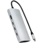 Satechi ST-P8KES – USB-C dokas su Gigabit Ethernet ir SD kortelių lizdu, sidabrinis
