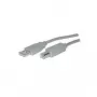 USB kabelis S/CONN 5m USB 2.0 A - USB 2.0 B pilkas