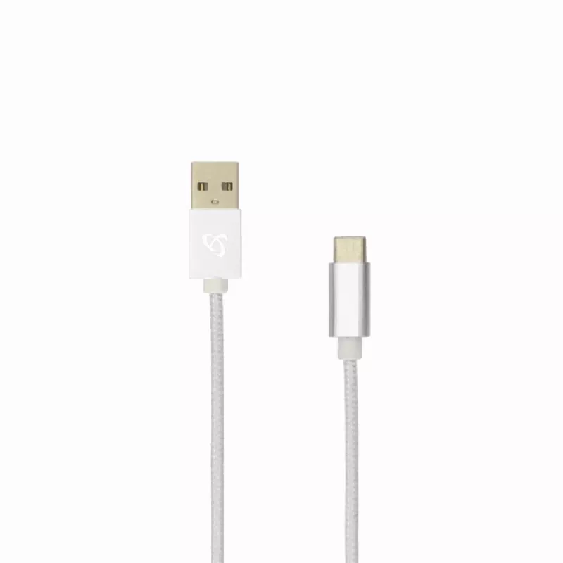 Sbox USB-TYPEC-15W USB-A į USB-C laidas, 1.5 m, kokoso baltumo