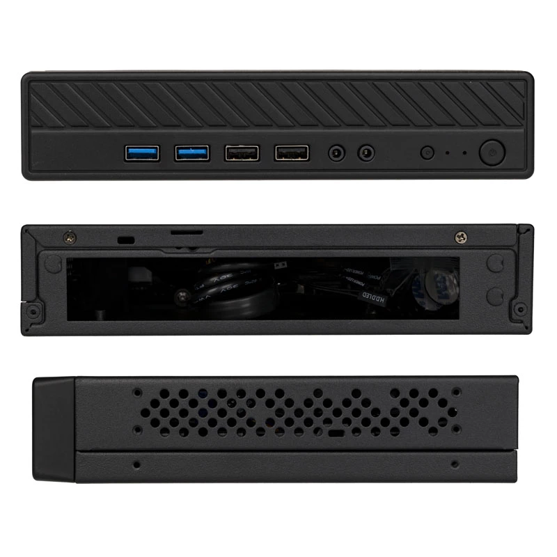 Akasa Cypher MX3 Mini Tower korpusas - SGCC plienas - Juoda - Thin Mini-ITX - su maitinimo bloku - A-ITX38U3-M1B