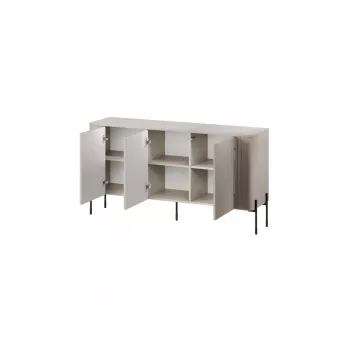 Komoda cama meble VERA 150x40x80 cm, matinė kaspra, medžio drožlių plokštė, 16 mm rėmas