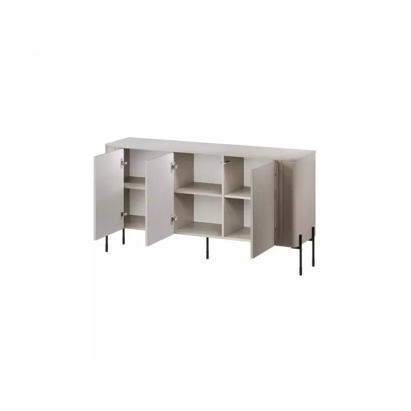 Komoda cama meble VERA 150x40x80 cm, matinė kaspra, medžio drožlių plokštė, 16 mm rėmas