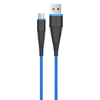 USB Micro-B laidas Devia Fish 1 serija 5V 2,4A 1,5m mėlynas