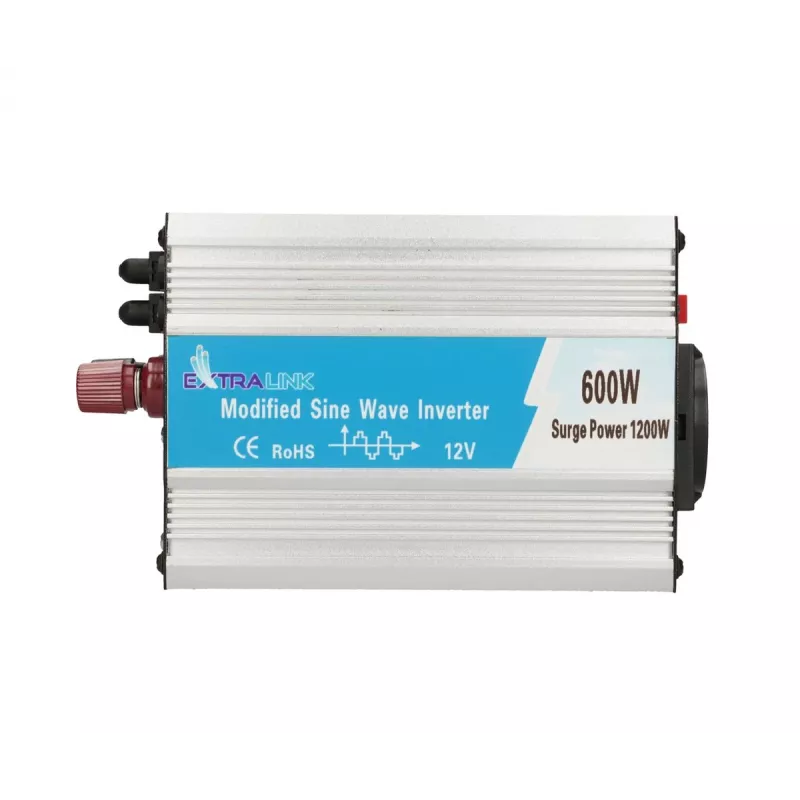 Extralink OPIM-600V įtampos keitiklis, automobilinis 12V, 600W modifikuota sinusinė banga