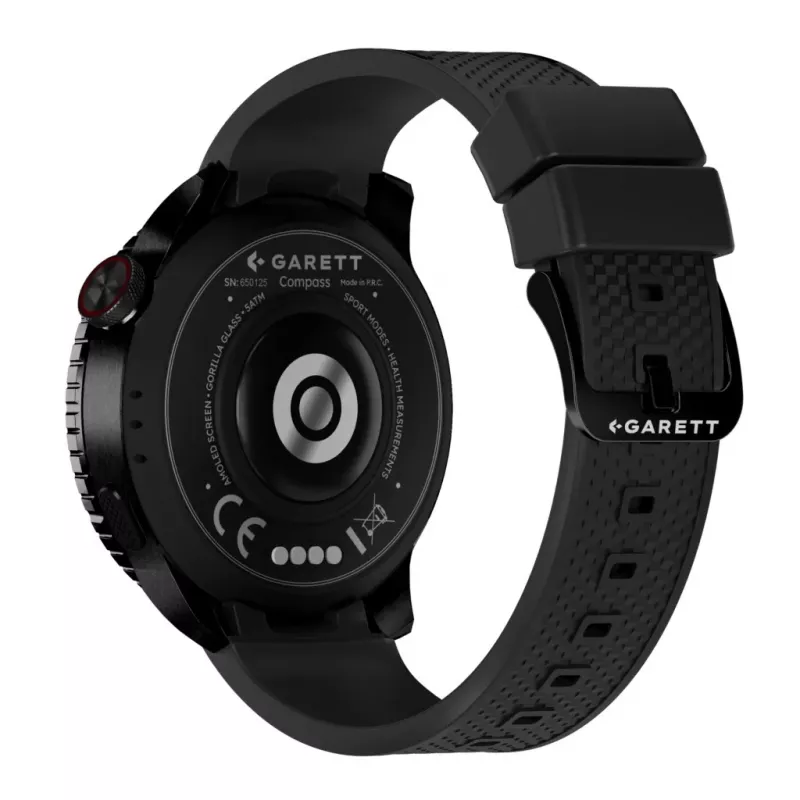 Išmanusis laikrodis Garett Compass GPS juodas