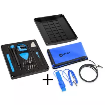 iFixit Essential Electronics Toolkit + sulankstomas antistatinis kilimėlis