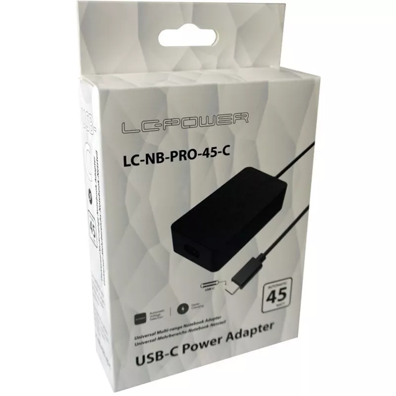 Maitinimo blokas LC Power LC-NB-PRO-45-C, 45 W, juodas