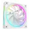 12 cm korpuso ventiliatorius DeepCool FL12 WH — 3 vnt. rinkinys, 120×120×25 mm, 2150 RPM, 55 CFM, Fluid Dynamic Bearing, PWM, kelių spalvų LED, 4 kontaktų