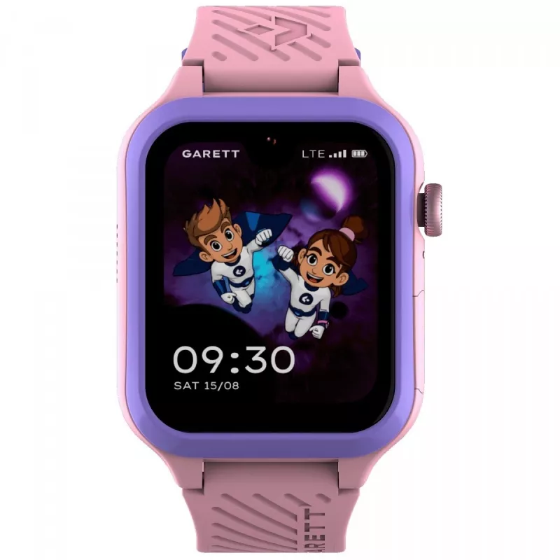 Išmanusis laikrodis Garett Kids Essa 2 4G Pink – vaikų GPS laikrodis su 4G, skambučiais, SOS