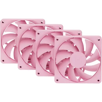 Kompiuterio aušinimo ventiliatorių rinkinys HYTE FA12-SM-4 120 mm, 1500 RPM, 72 m³/h, 1.6 mmH2O, FDB, rožinė, 4 vnt.