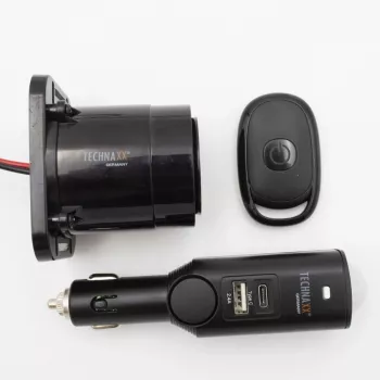 Technaxx TX-168 automobilio signalizacija su sirenos moduliu ir USB-C įkrovimo prievadu