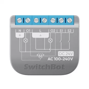 Relinė jungtis SwitchBot Relay Switch 2PM dviejų kanalų W5502320 – dviejų kanalų relė išmaniajam valdymui