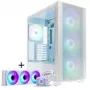 PHANTEKS XT Pro Ultra korpusas su grūdinto stiklo langais, D-RGB + Glacier One 360M25 Gen2 DRGB, 360 mm, komplektas - Baltas