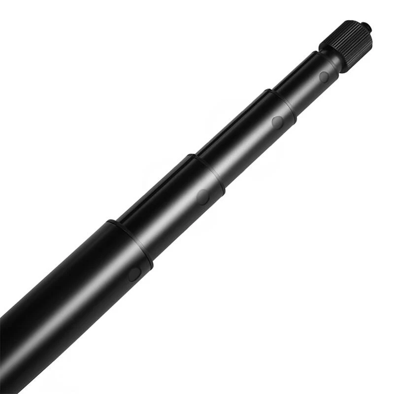 Puluz PU641B metalinis selfie strypas 2 m, juodas, skirtas Insta360 One RS/X2/X3/X4