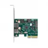 DeLOCK PCI Express x4 kortelė 2 x išoriniai USB 10 Gbps Type-A moteriški Low Profile
