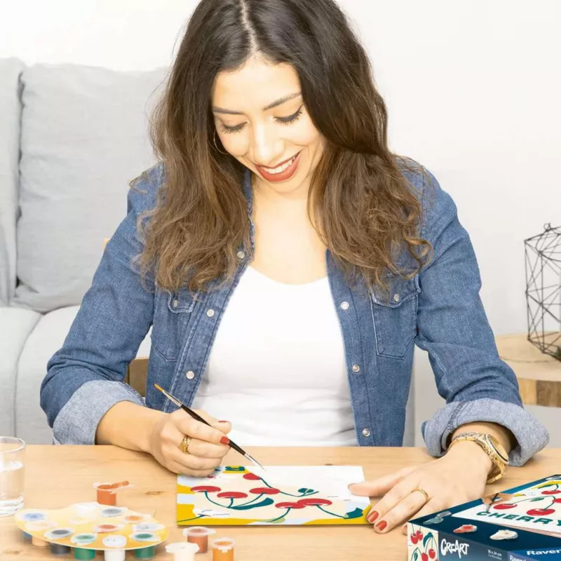 Ravensburger CreArt piešimo rinkinys – vyšnios (25514) – kūrybinis dažymo rinkinys suaugusiems ir paaugliams