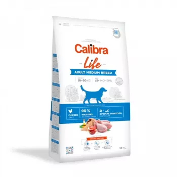 Sausas šunų ėdalas Calibra Life Adult Medium veislės Chicken 12 kg