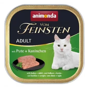 Šlapias kačių ėdalas suaugusioms katėms Animonda Vom Feinsten Turkija 100 g padėklas, be glitimo, be sojos