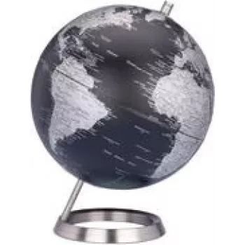 Pasaulio gaublys TROIKA Globe G2507-BKSI/CB 23,5 cm juodas/sidabrinis dekoratyvinis aksesuaras