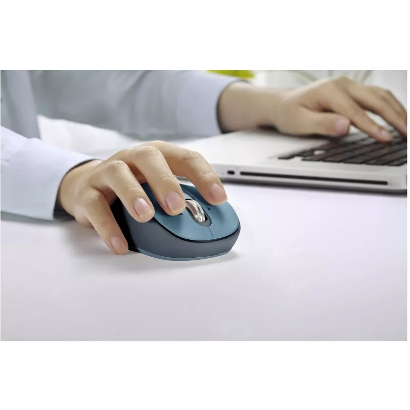 Belaidė pelė YENKEE YMS2010BE dviejų režimų ergonomiška, 2,4 GHz USB imtuvas + Bluetooth 5.1, 4 lygių DPI 1000–3200, 6 mygtukai