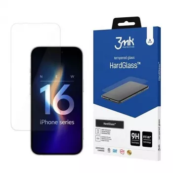 Grūdinto stiklo apsauginis stikliukas 3MK, iPhone 16 Pro Max 6,9, kietumas 9H