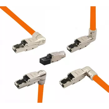 helos Cat 8.1 metalinis jungtis 263837 — ekranuotas RJ45 modulinis kištukas, 5 variantai