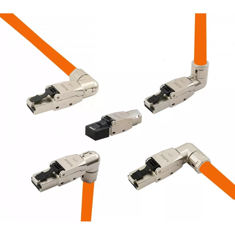 helos Cat 8.1 metalinis jungtis 263837 — ekranuotas RJ45 modulinis kištukas, 5 variantai