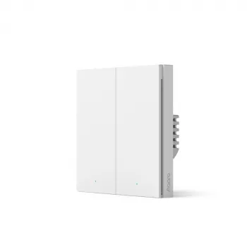Aqara Smart Home Wall Switch H1, su nuliniu laidu, dviejų klavišų (WS-EUK04)