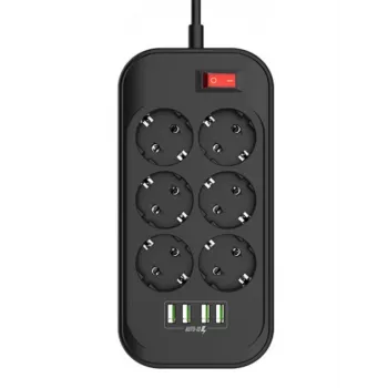 ColorWay CW-CHE64B lizdas su USB jungtimis, 10 A, 17 W