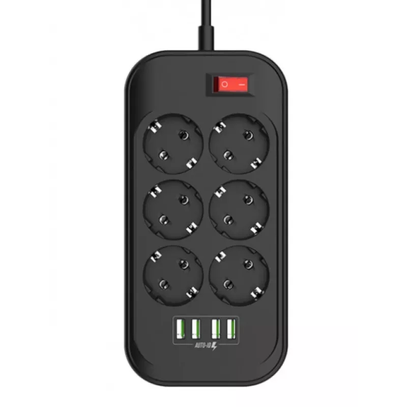 ColorWay CW-CHE64B lizdas su USB jungtimis, 10 A, 17 W