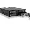 ICY DOCK ToughArmor MB720MK-B V3 - 4x PCIe 4.0 M.2 NVMe į 4x OCuLink 1x 5.25 lizdo mobilus stovas metalinis juodas su raktų užraktu (tri-mode suderinamas)