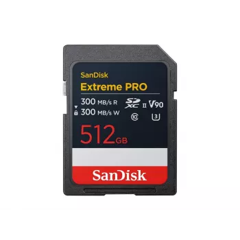 SanDisk Extreme Pro SDXC UHS-II atminties kortelė – 512 GB, V90 / U3 / 10 klasė