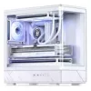Jonsbo D200 baltas mATX mid-tower korpusas su grūdintu stiklu ir Mini Temp ekranu