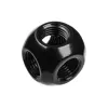 Bitspower Q-Adapter 5x IG 1/4 matinis juodas – kelių prievadų G1/4 adapteris