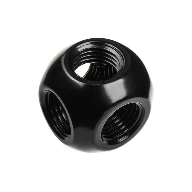 Bitspower Q-Adapter 5x IG 1/4 matinis juodas – kelių prievadų G1/4 adapteris