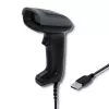 Rankinis brūkšninių kodų skaitytuvas QOLTEC 50863 – 1D/2D skaitytuvas, USB laidinis, LED jutiklis, juodas, 5V, 1,8 m laidas