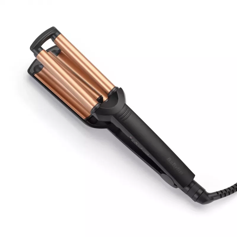 BaByliss Deep Waves garbanojimo lygintuvas, šiltai juodas, oranžinis, 98.4 cm (2.5 m)