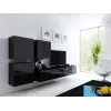 Sieninė spinta cama meble VIGO 50×50×30 cm, juoda/ juodas blizgesys