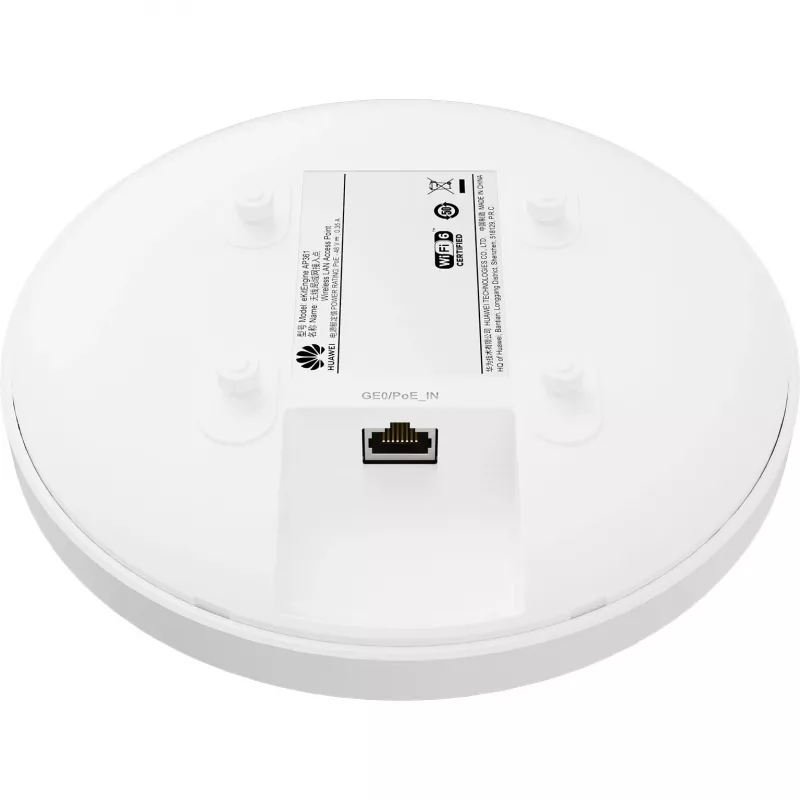 Huawei AP361 – belaidžio tinklo prieigos taškas – Wi-Fi 6 – 2,4 GHz, 5 GHz – montuojamas ant sienos, lubų arba DIN bėgio (50086871)