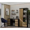 Biuro spinta Top e Shop RS-80 BILY, antracito rėmas, ąžuolo durys, 7 lentynos, 2 stalčiai, 1800×800×350 mm