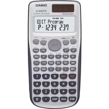 Mokslinis skaičiuotuvas Casio FX-3650PII kišeninis juodas sidabrinis
