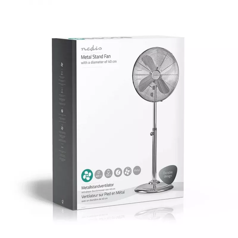 Stovimas ventiliatorius Nedis 50W Chrome