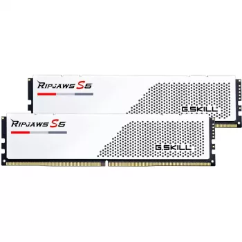 G.Skill Ripjaws S5 64 GB (2x 32 GB) DDR5-5600 Dual-Kit, balta, INTEL XMP