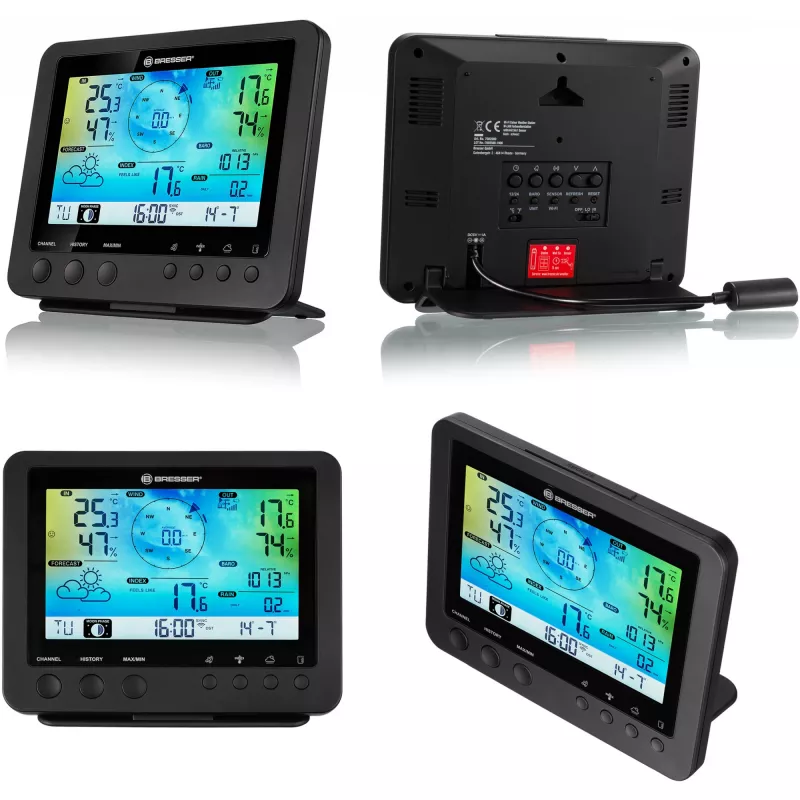 Bresser Optics 7002580 skaitmeninė orų stotelė, juoda, AC, Wi-Fi