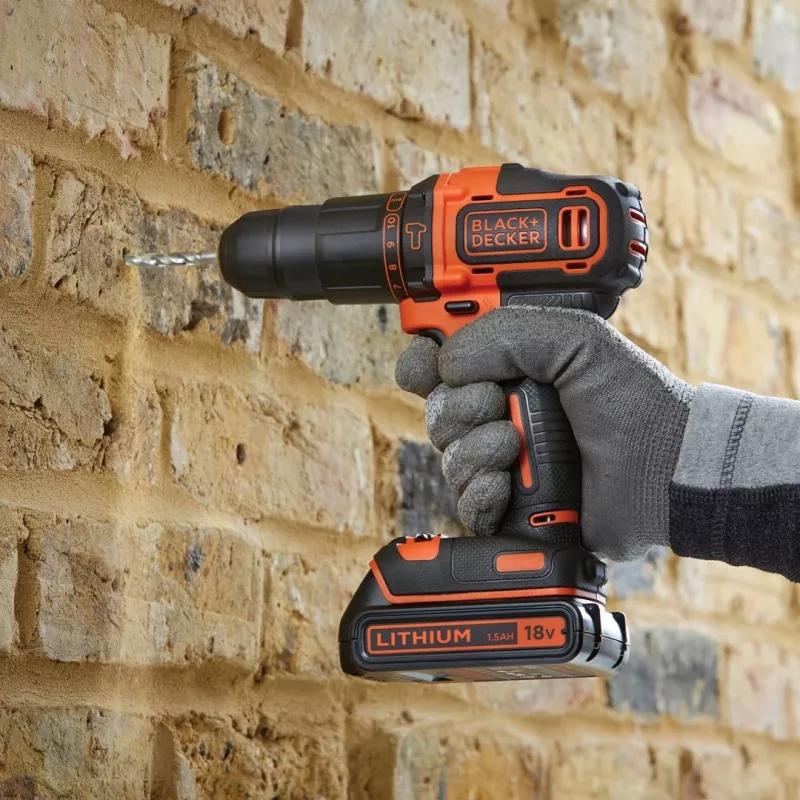 Gręžtuvas Black & Decker BDCHD18KB-QW, 18V, be raktelio, juodai oranžinis
