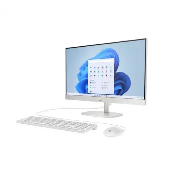 HP All-in-One 24-cr0242ng 23,8 colių FHD liečiamas ekranas, Core i3-N300, 8 GB RAM, 256 GB SSD, DOS, balta