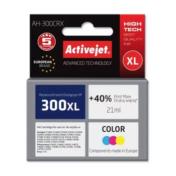 Activejet AH-300CRX rašalas (pakaitalas HP 300XL CC644EE; Premium; 21 ml; spalvotas)