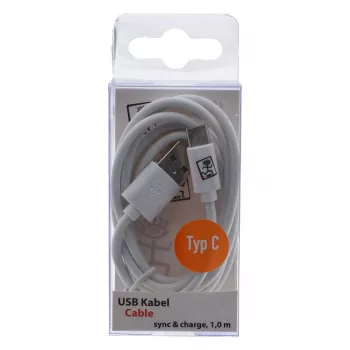 USB kabelis 2GO 795925 1 m Micro-USB B USB-C USB 3.2 Gen 1 Baltas