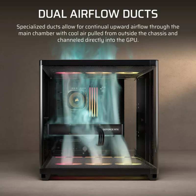 Korpusas Corsair AIR 5400 RS-R ARGB Midi Tower juodas